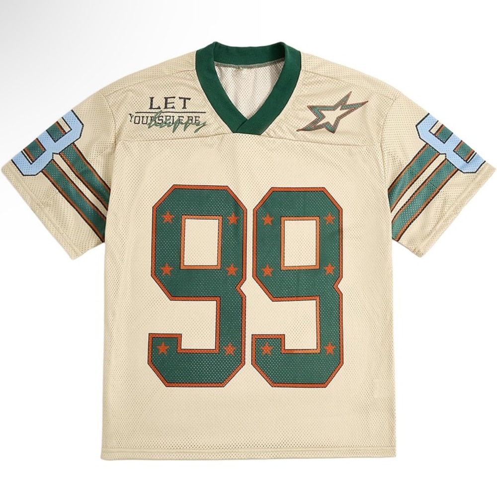 Men's Beige and Green Jersey